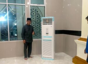 Masjid Raya Lubuk Basung Makin Sejuk, Dilengkapi 2 Tambahan AC Wakaf