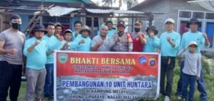 Kerjasama Humas Polres, PWI, Kominfo Pasaman Bangun 10 Huntara