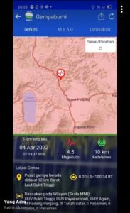 Gempa Menggoncang Bukittinggi Pukul 01.14 Wib Jelang Sahur