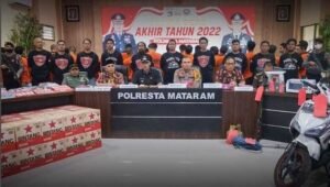 Press Comference Polres Mataram, Tindak Pidana Kejahatan Menurun Tahun ini