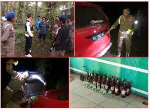 Bahaya, Dirazia Pol PP Agam, 20 Artis Sawer Dilarikan 3 Mobil ke Kebun Sawit