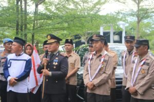 HUT Bhayangkara dan Lepas Kwarcab Pasbar ke Cibubur di Muaro Sasak