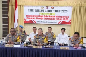 Press Release Akhir Tahun 2023 Polres Agam, Kasus di Agam Naikturun
