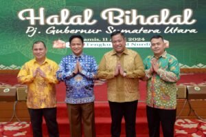 Pj. Gubernur Sumut, Hari ke-2 Idul Fitri 1445 H, Terima Kunjungan Silaturahmi