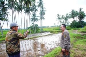 Lokasi Terdampak Banjir Lahar Dingin Tanah Datar Ditinjau Bupati Eka Putra