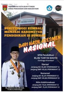 Kota Bukittinggi Hebat di Sektor Pendidikan Jadi Baromoter Pendidikan Sumbar