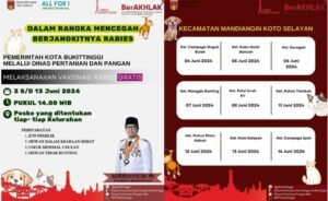 Dinas Pertanian dan Pangan Bukittinggi Adakan Vaksinasi Rabies Gratis