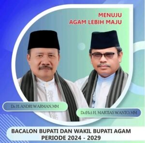 Pilkada Agam 2024, Pasangan Andri Warman Sudah Pasti Martias Wanto