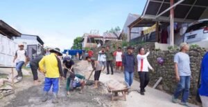 Pekerjaan Jalan Menuju Komplek Perumahan Digorokan, Sudah Mulus