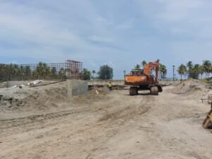 Pekerjaan Pembangunan Jembatan Menuju Masjid Sirah, Sudah 15 Persen