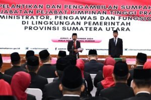 Lantik ASN, Pj. Gubernur Sumut, Tekankan Netralitas dan Profesional