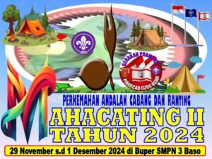 Pramuka Agam Gelar Mahacating II di Bumi Perkemahan SMPN 3 Baso