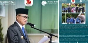 Pjs Wako Bukittinggi Pimpin Upacara Hari Pahlawan Nasional Ke 79 dan HKN ke 60