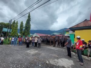 Jaga Tibum Demo SMKN 1 Tj. Raya, Polres Agam Turunkan Personil
