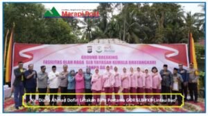 Ny. Diana Ahmad Dofiri Letakan Batu Pertama GOR SLB YKB Lintau Buo