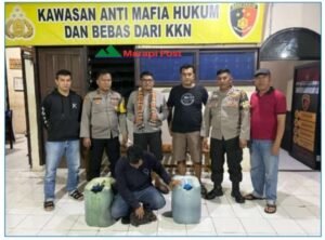 Berniaga Pertalite Liar, MNQ Ditangkap Sat Reskrim Polres Tanah Datar