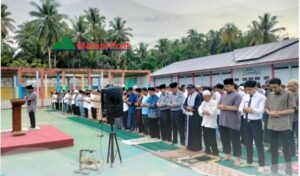 Hebat!, WBP Lubuk Basung Shalat Idul Fitri di Lapangan Utama Lapas