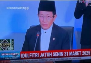Pemerintah Bukittinggi Umumkan Hari Raya Idulfitri 1 Syawal 1446 H