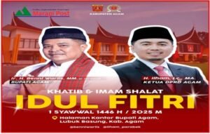 Shalat Idul Fitri 1446 H, Bupati Agam Khatib, Ketua DPRD Imam