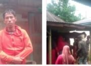 Kiri Rano Fajri, kanan almarhum Barun Alamsyah saat dibawa ke pemakaman.