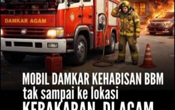 Rumah Warga Terbakar, Armada DAMKAR Kehabisan BBM Dalam Perjalanan, he, he