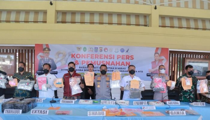 Polda NTB Bongkar 442 Kasus Narkoba Masa 6 bulan, Amankan 574 Tersangka