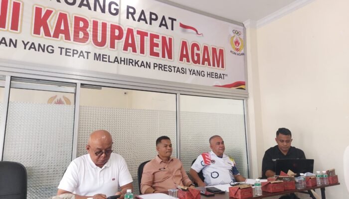 Dipimpin Ketu Edi Busti, Koni Kabupaten Agam Gelar Rapat Bersama Pencab