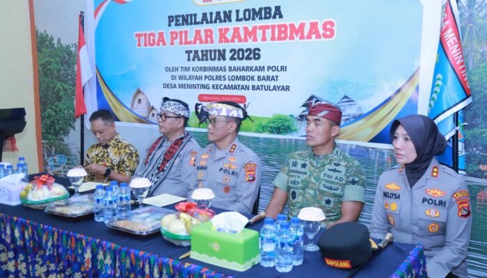 Kapolda NTB Hadiri Penilaian Lomba Tiga Pilar Kamtibmas 2026 di Desa Meninting