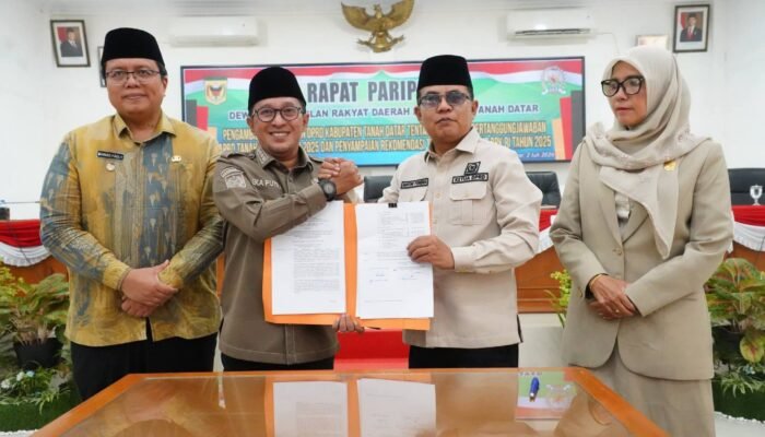DPRD Tanah Datar Menyetujui Ranperda Pertanggungjawaban Menjadi Perda