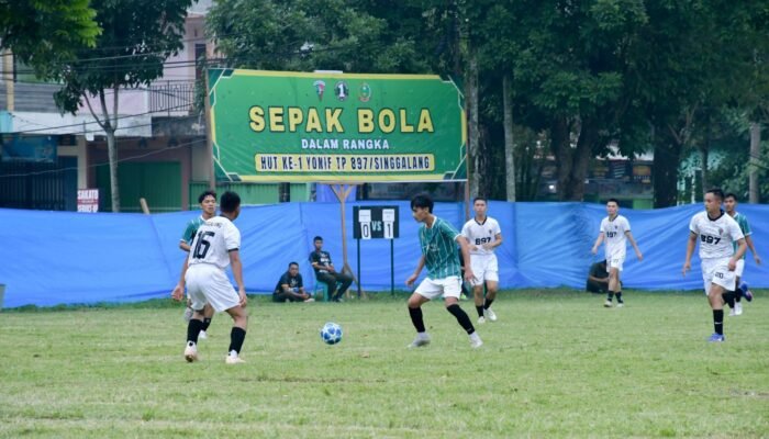 HUT 1 Yonif TP 897/Singgalang, Digelar Turnamen Sepak Bola Singgalang Cup