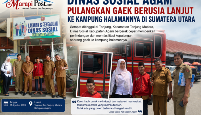 Sempat Ditinggal, Dari Agam Kakek 76 Dipulangkan ke Keluarg Madina Sumut