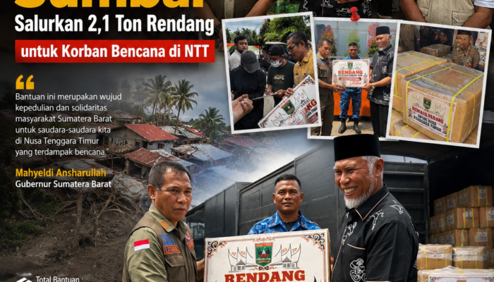 Pemprov Sumatera Barat Salurkan 2,1 Ton Rendang untuk Korban Bencana di NTT