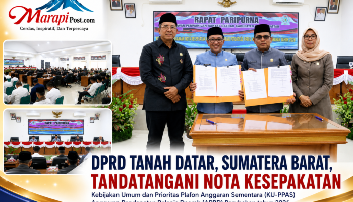 DPRD dan Pemkab Tanah Datar Sepakati KU dan PPAS Perubahan APBD 2026