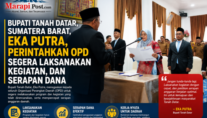Bupati Eka Putra; Bagi Kepala OPD Tidak Mampu Silahkan  mengundurkan diri