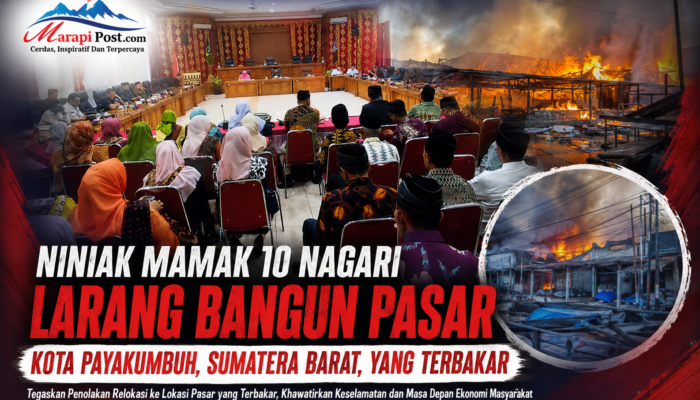 Niniak Mamak 10 Nagari Larang Bangun Pasar Kota Payakumbuh yang Terbakar