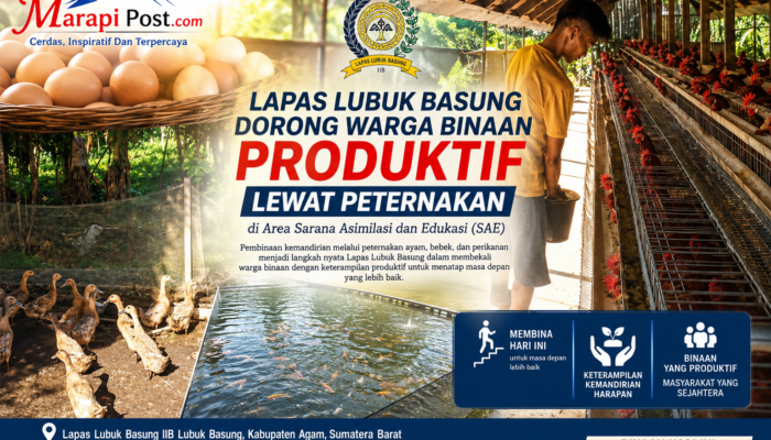 Lapas Kelas II B Lubuk Basung, Kabupaten Agam Dorong WBP Produktif Lewat SAE
