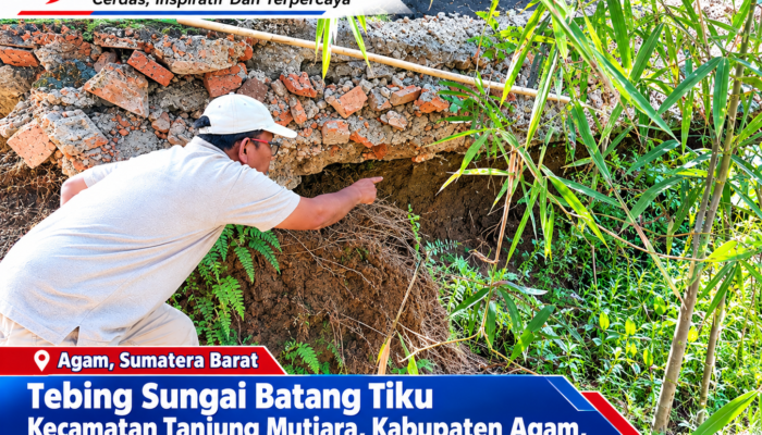 Tebing Sungai Batang Tiku Makin Terkikis, SD Negeri 08 Durian Kapeh Terancam