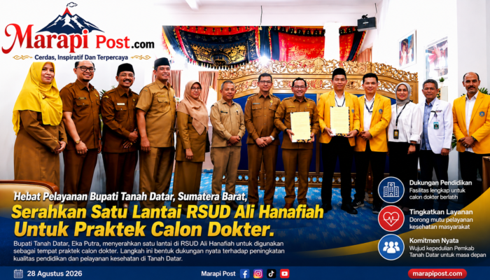 Bupati Tanah Datar Siapkan Satu Lantai RSUD Ali Hanafiah Untuk Calon Dokter