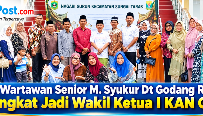 Wartawan Senior M. Syukur Dt Godang Rajo, Jadi Wakil Ketua I KAN Gurun