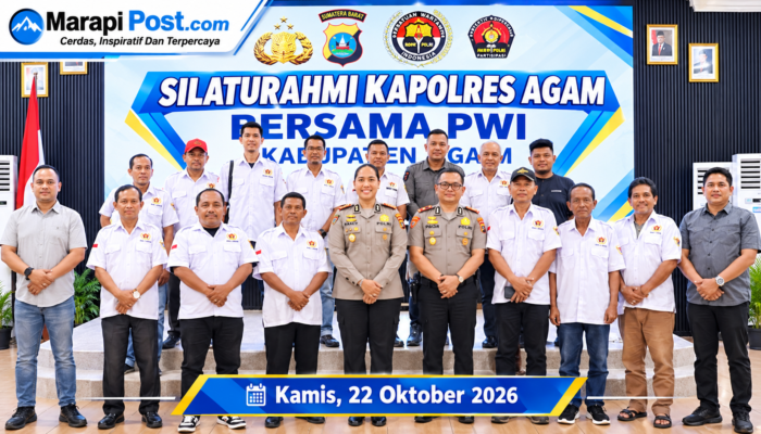 Silaturahmi PWI Agam dengan Kapolres Agam, Perangi Narkoba Program Utama