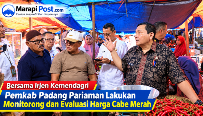 Bersama Irjen Kemendagri, Pemkab Pd. Pariaman Monev Harga Cabai Merah