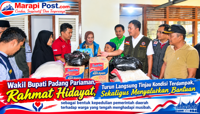 Wabup Pd. Pariaman Salurkan Bantuan dan Turunkan Eskavator di Batang Gasan