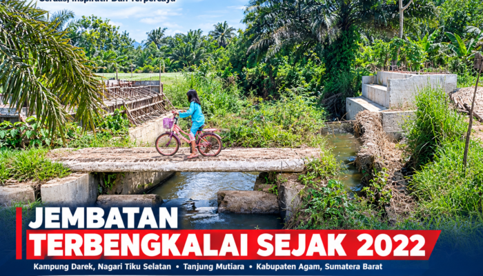 Terbenkalai 2022, Pekerjaan Jembatan Kp. Darek Belum Dilanjutkan, Janji 2026 Mana?