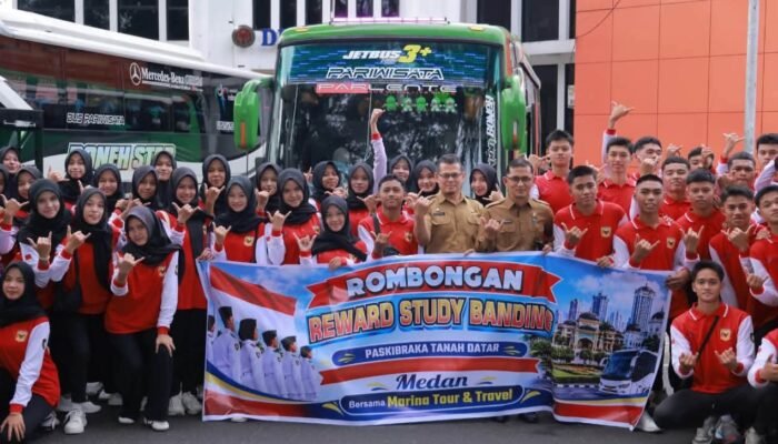 81 Orang Paskibraka Tanah Datar Lakukan Studi Komparatif ke Sumatera Utara
